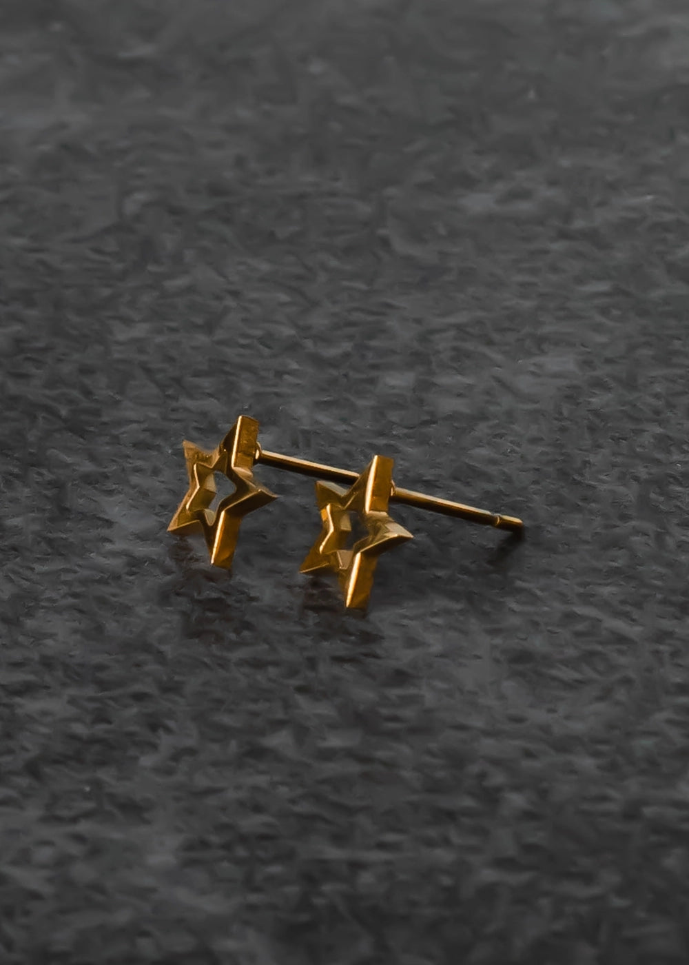 Gold Star Stud Earrings