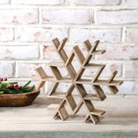 12" WOOD SNOWFLAKE