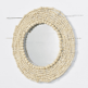 20" WOODEN ROUND BEADED MIRROR