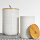 LARGE URBAN CHECK CANISTERS W/LID