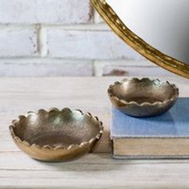GOLD SCALLOP BOWLS - Small