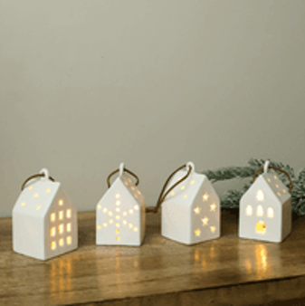 LED CERAMIC HOUSE ORNAMENT