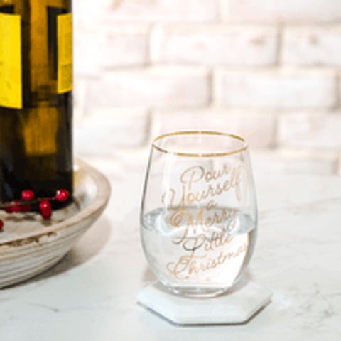MERRY LITTLE WINE GLASS