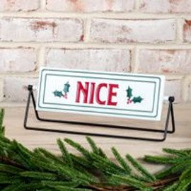 NAUGHTY / NICE FLIP SIGN