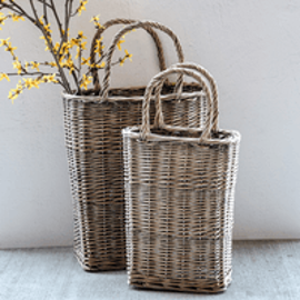 LG TALL FRENCH WILLOW FLOWER BASKETS