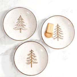EVERGREEN TREE DESSERT PLATES