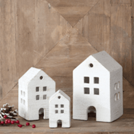 WHITE GOLD/BRUSH CEMENT HOUSES - SM