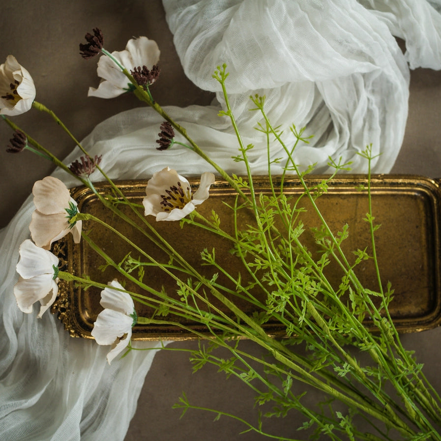 22" Beige Wildflower Spray
