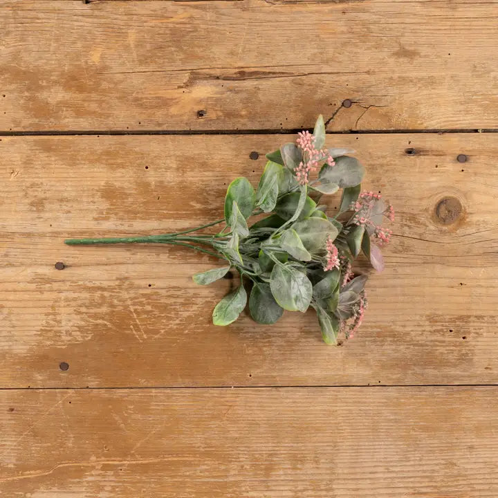 12" greenery w/ pink buds
