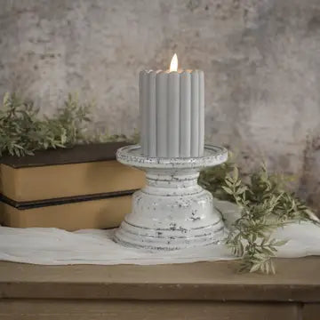 5" grey LED candle