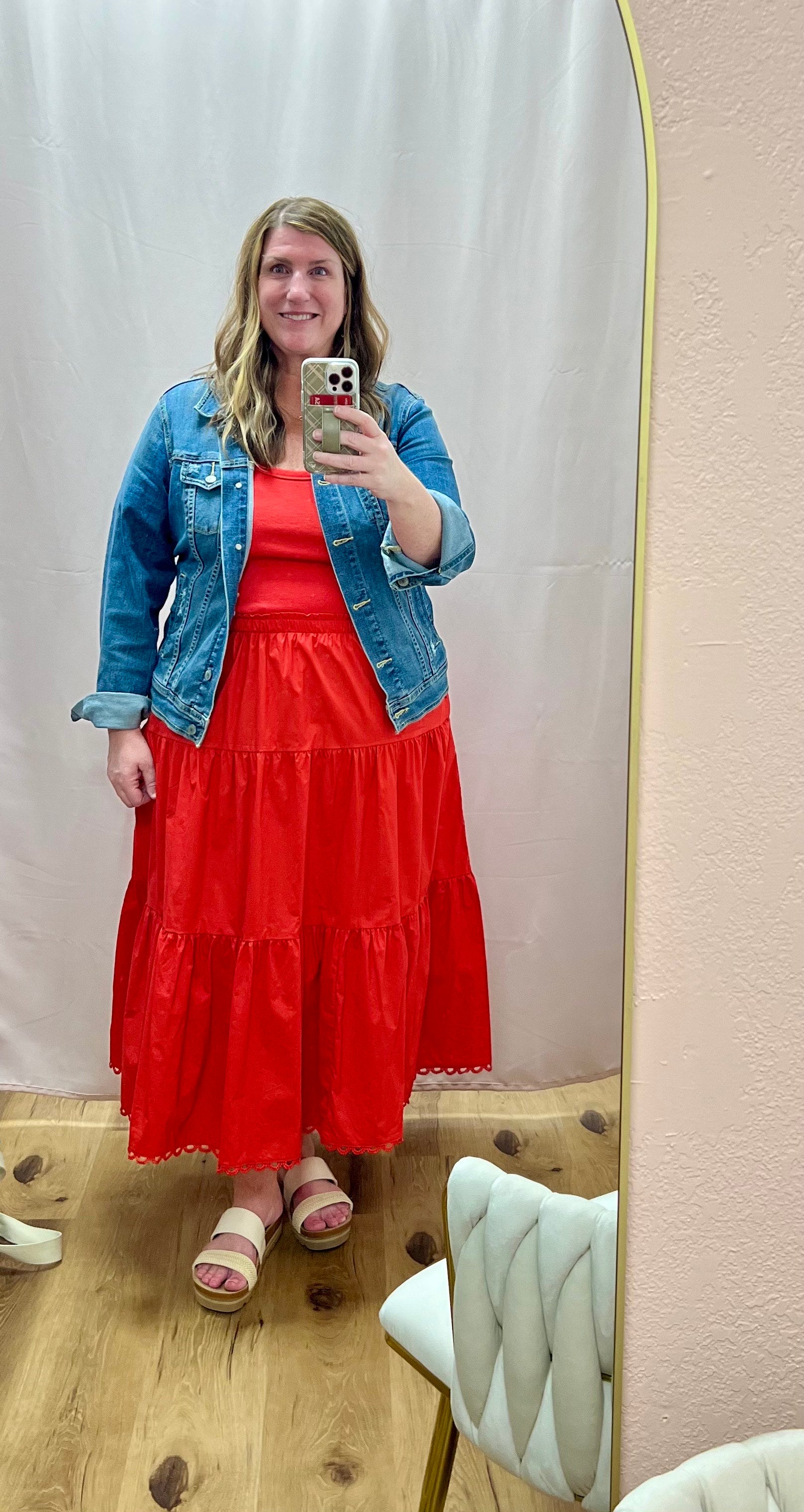 Curvy Knit Tank Poplin Dress
