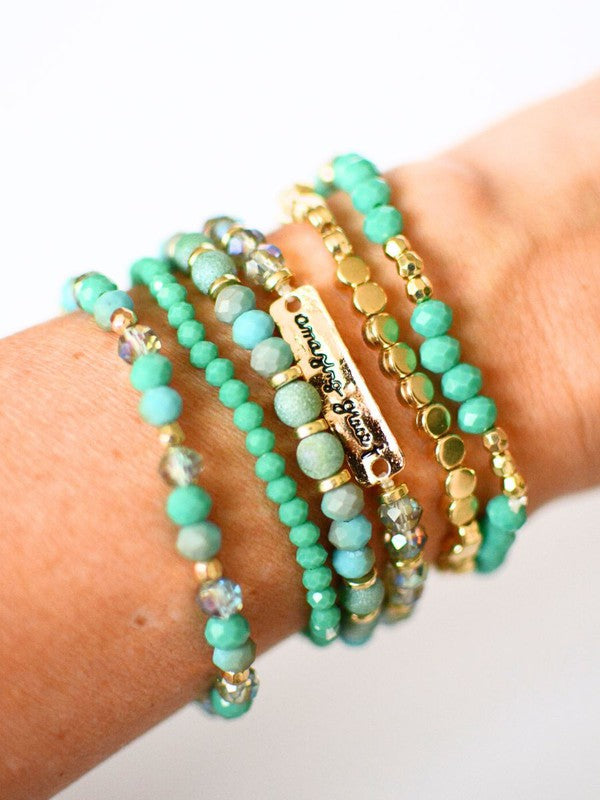 Amazing Grace bracelet stack