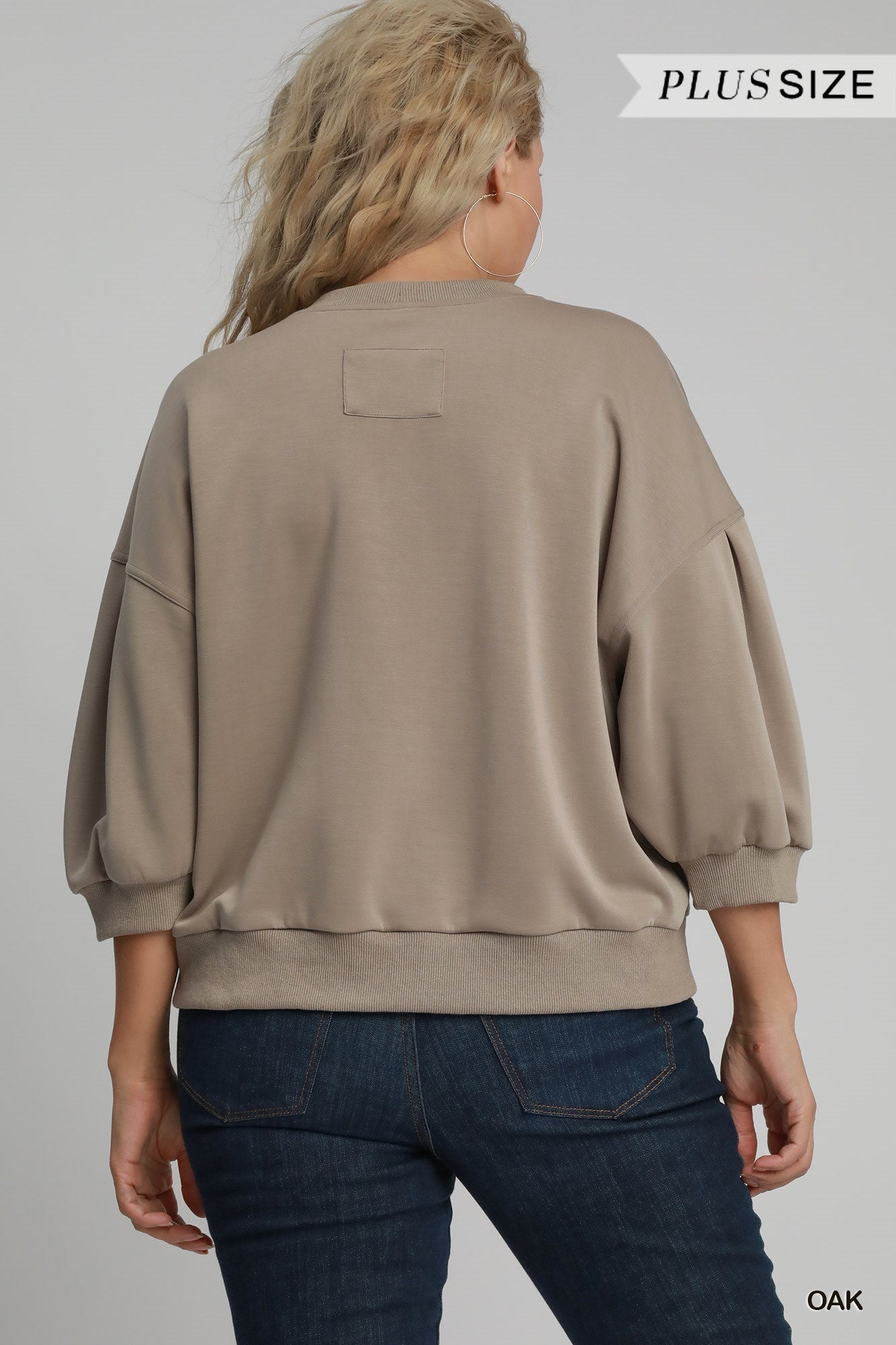 Curvy Scuba Crewneck Top