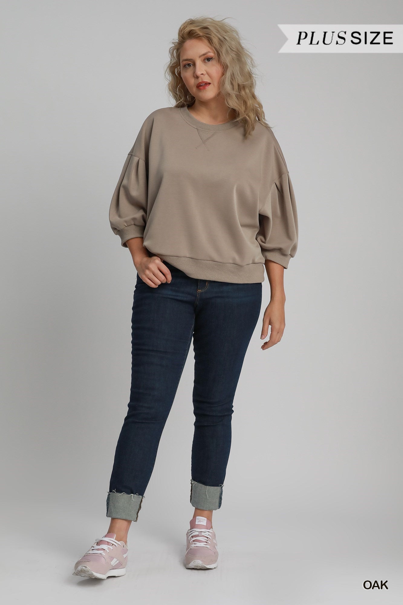 Curvy Scuba Crewneck Top