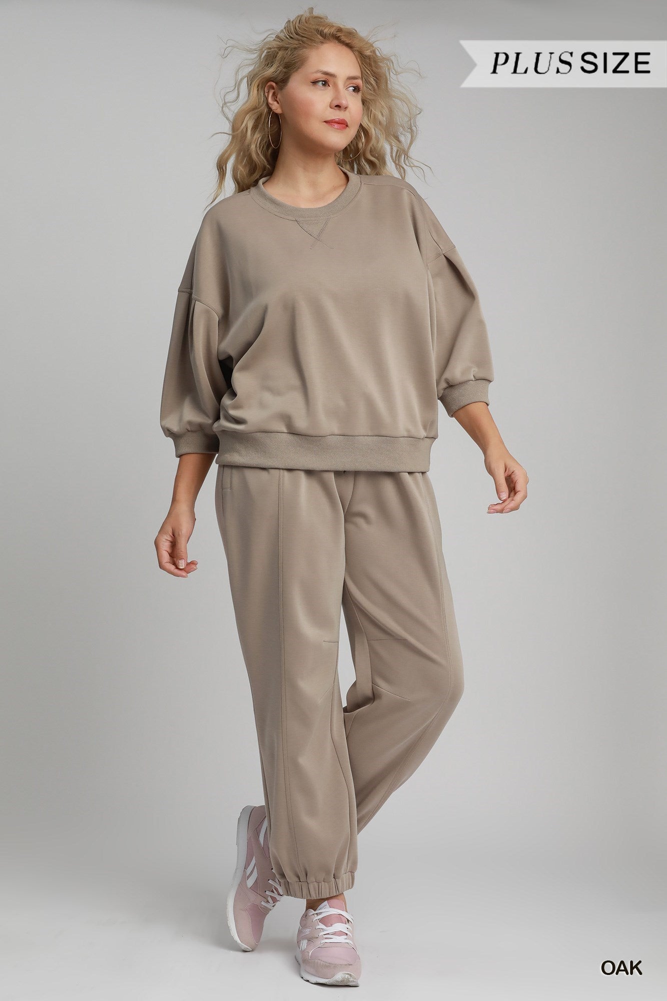 Curvy Scuba Crewneck Top