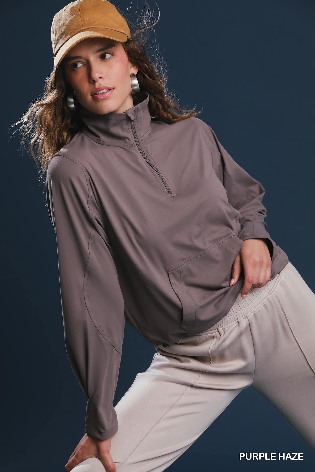 Half-zip pullover Top