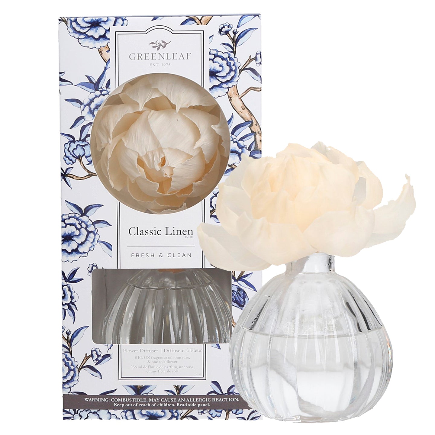 Greenleaf Flower Diffuser Classic Linen