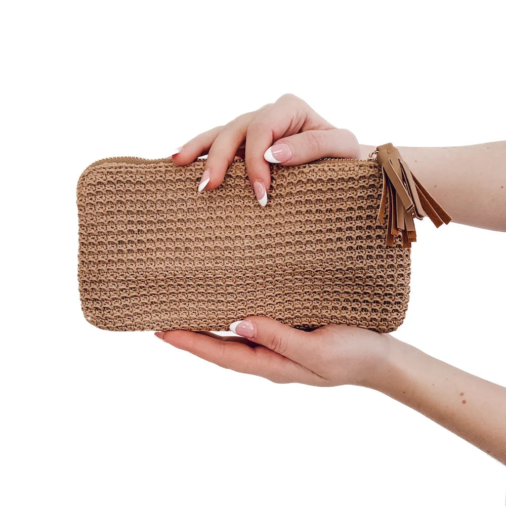 Rome Raffia Wallet Wristlet